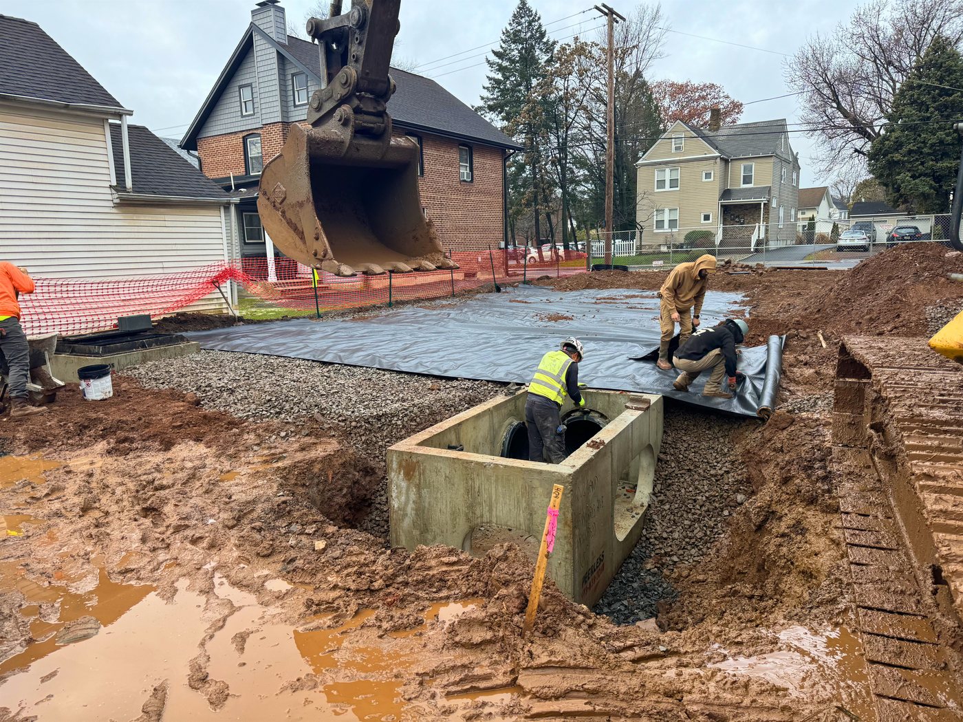 Pre-construction planning underway on a Valley Construction project site